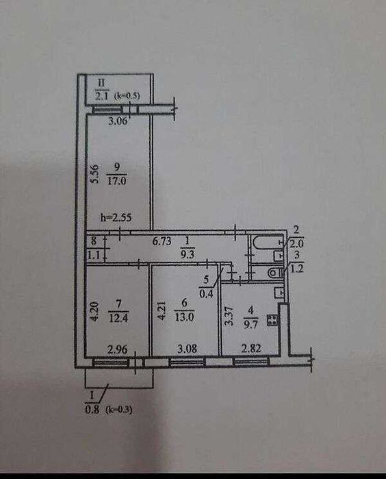 Продам большую 70 кв.м. 3-к .квартиру Парус Красный камень Сертификат NK