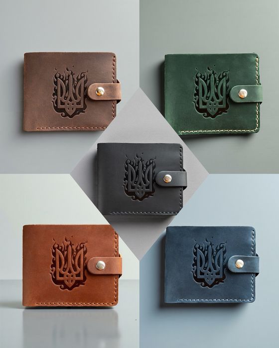 Мужской кожаный кошелек / Шкіряний гаманець / Ручная работа / Подарок