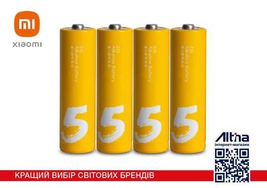 Батарейки Xiaomi ZMi Rainbow AAA/AA  (комплект 4 шт.)