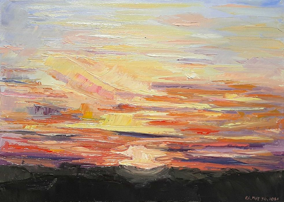 Obraz olejny "Zachód słońca I"