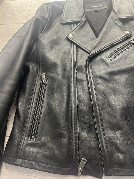 Нова шкіряна куртка байкерська L