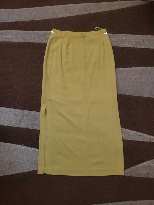 Damski Żakiet IWONA - Rozmiar 38, Komplet, Miętowy, Spódnica Elegancki