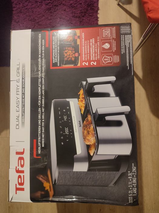 Продам аерофритюрниця tefal dual easy fry & grill  ey905d10