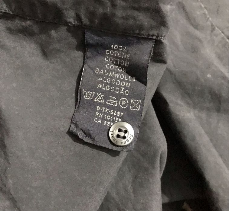 Camisa desportiva Zegna Sports preta desbotada