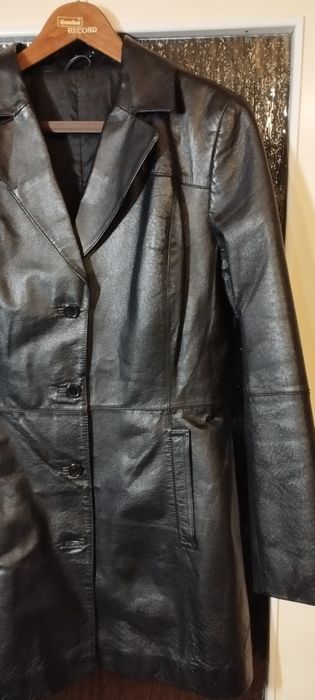 Płaszcz skórzany czarny skóra naturalna goth alternative grunge alt st
