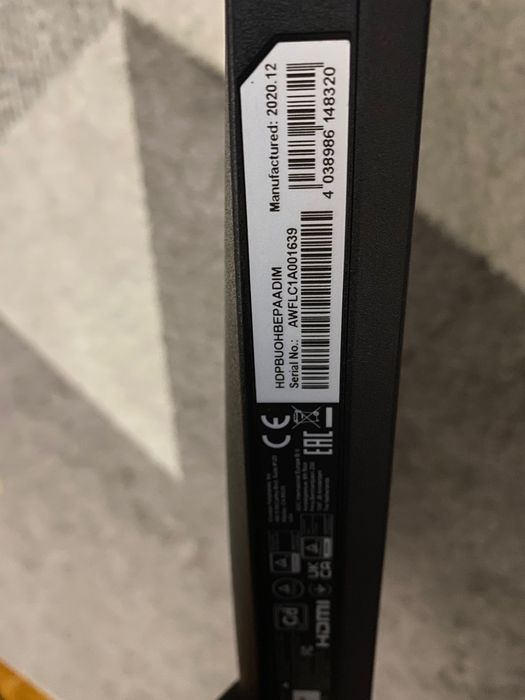 Monitor 24’’ AOC z uszkodzoną matrycą, mało używany