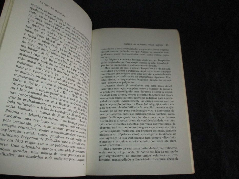 Livro Antero de Quental Óscar Lopes