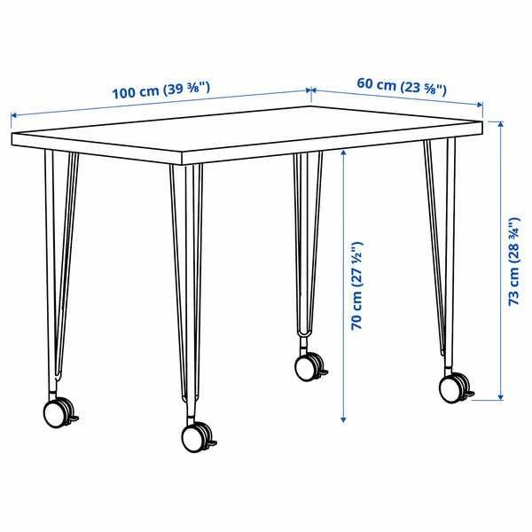 Secretária IKEA LINNMON/KRILLE, com rodas, rigorosamente nova