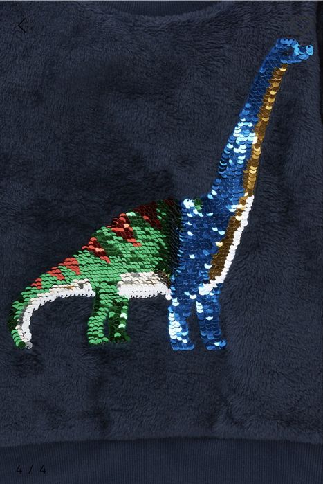 Sweat coralina dinosauro lantejoulas