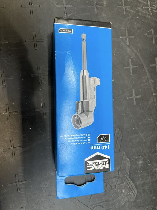 Adapter,uchwyt  kątowy „MacAllister „do bitów,mocowanie 1/4” hex