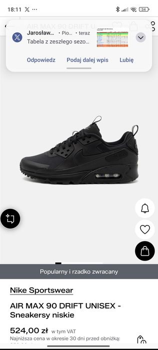 Nike air max 90 drift 43 okazja