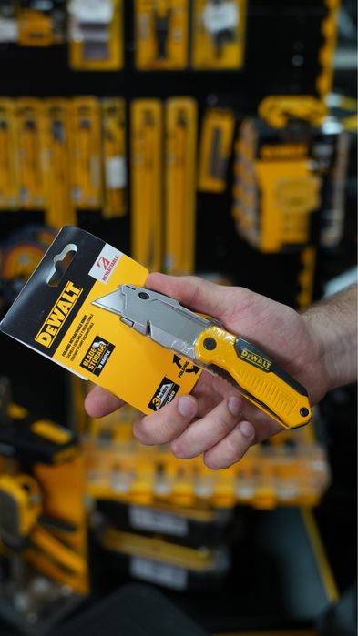 Ніж DeWALT з нержавійки, складаний, зі змінними лезами
