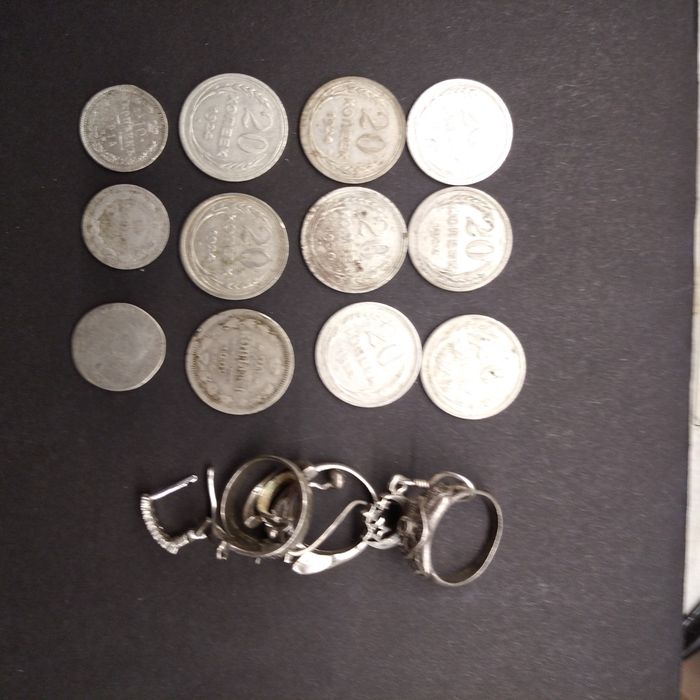 Srebro monety + złom