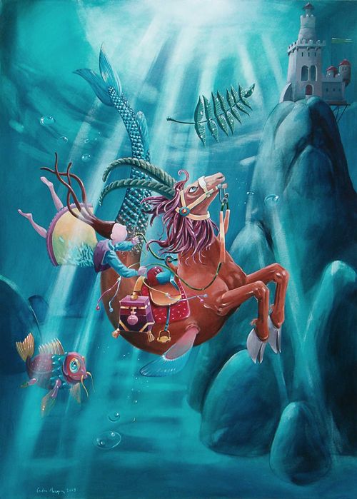 Pintura, Acrílico s/tela. Surrealismo Fantástico.. Carlos Marques 2009