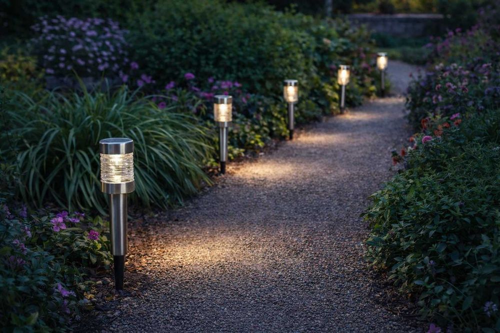 12x dekoracja ogrodu Solarna ozdoba ogrodowa LED 43cm