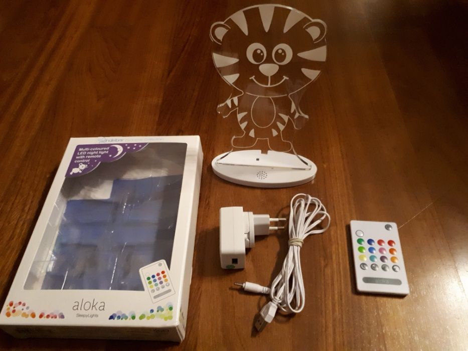 Nocna lampka dziecięca lampa LED ALOKA miś