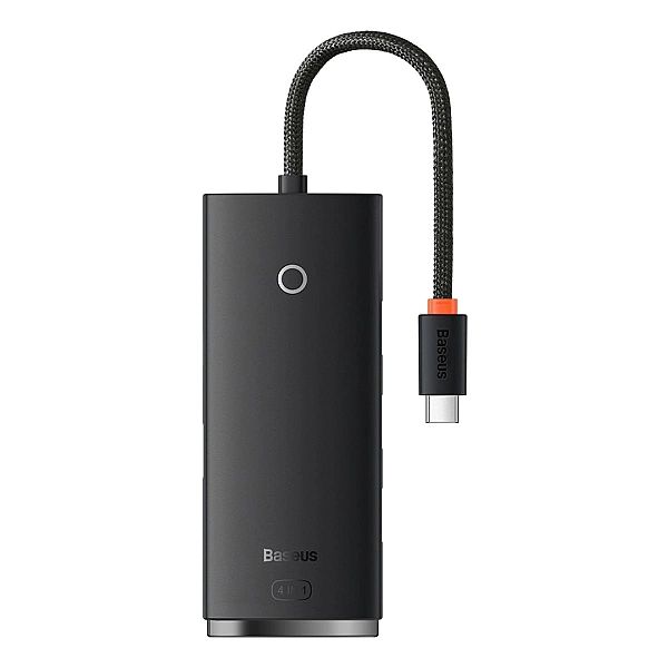 Baseus Lite Series przejściówka HUB USB Typ C - 4x USB 3.0/25cm czarny