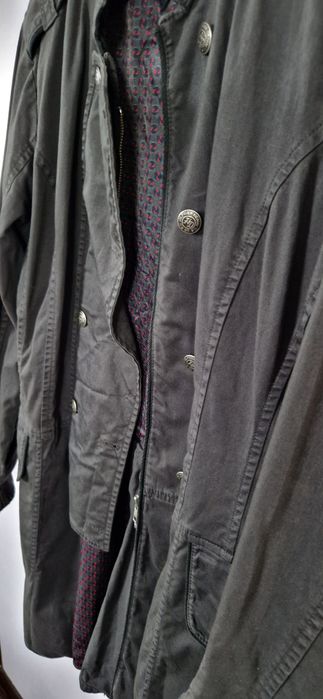 Czarna jeansowa kurtka parka przejściowa Tommy Hilfiger Denim L