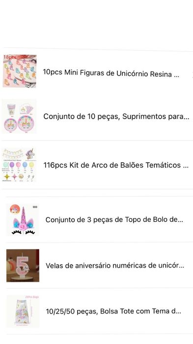 Kit aniversário unicórnio