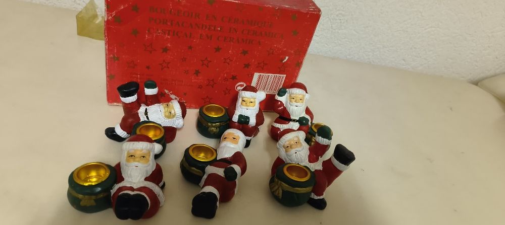 Castiçais pai Natal antigos