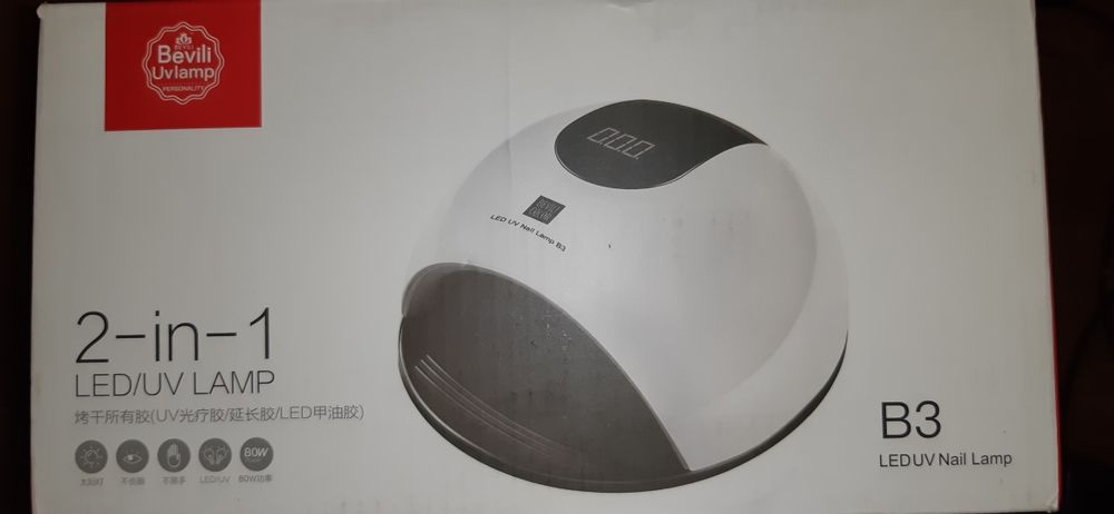 LED лампа для маникюра ультрафиолетовая 80 вт.