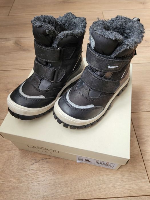 Śniegowce buty zimowe chłopięce Lasocki 27 czarne