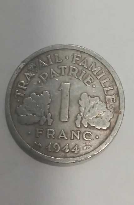 1 Franco 1944 Francisque Estado Francês SPL/FDC em alumínio