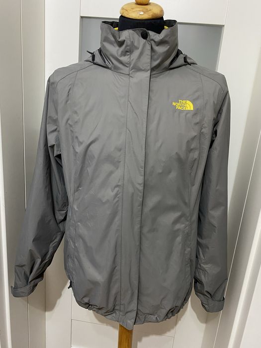 Damska kurtka The North Face 3w1 z odpinanym polarem | Szara / Żółta | XL