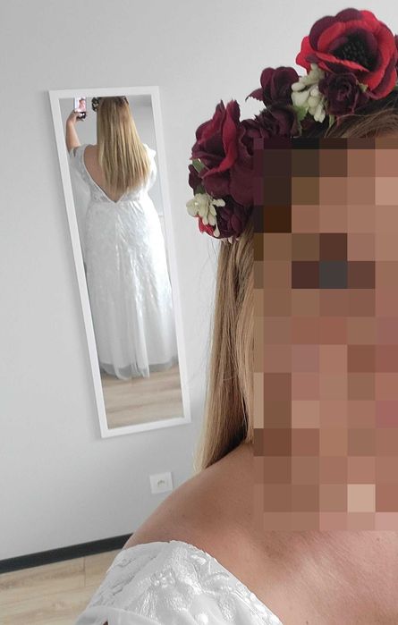 NOWA suknia ślubna styl boho - Plus Size r.44-46