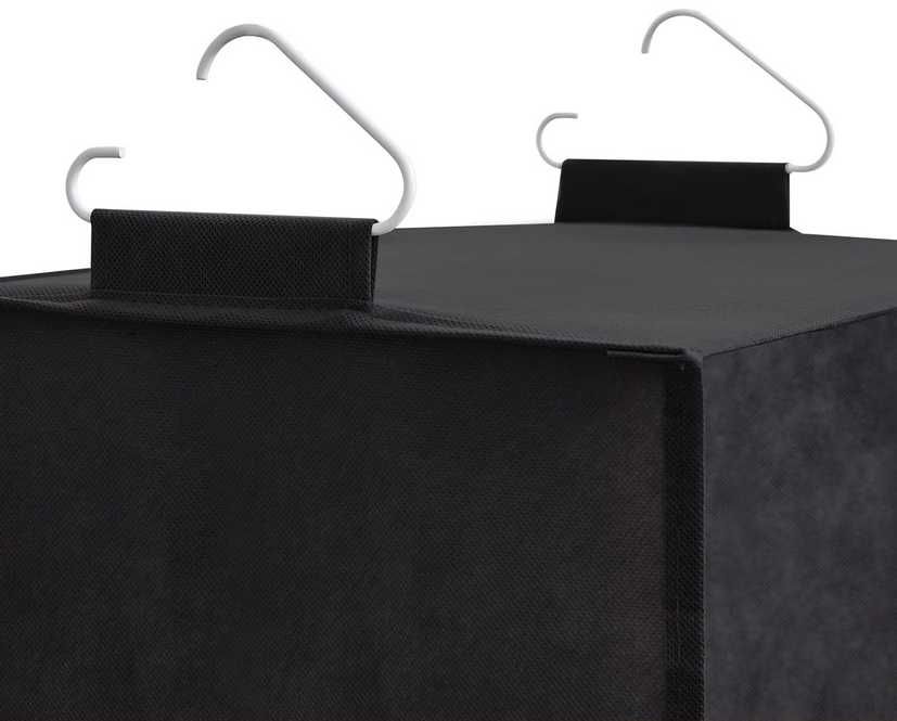 Organizador de armário roupeiro em preto (2 unidades)NOVO ENVIO GRÁTIS