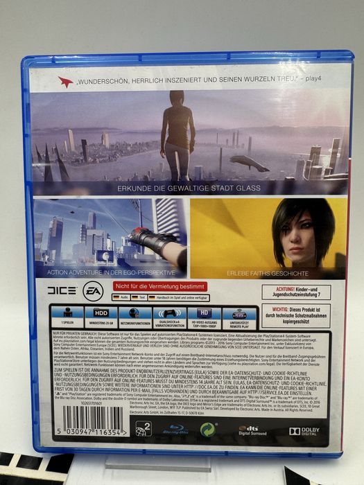 Mirrors Edge Catalyst Ps4 Gwarancja