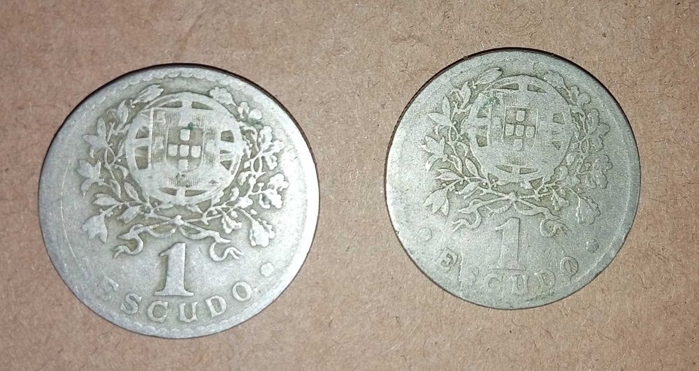 2 moedas 1 escudo 1927 circuladas
