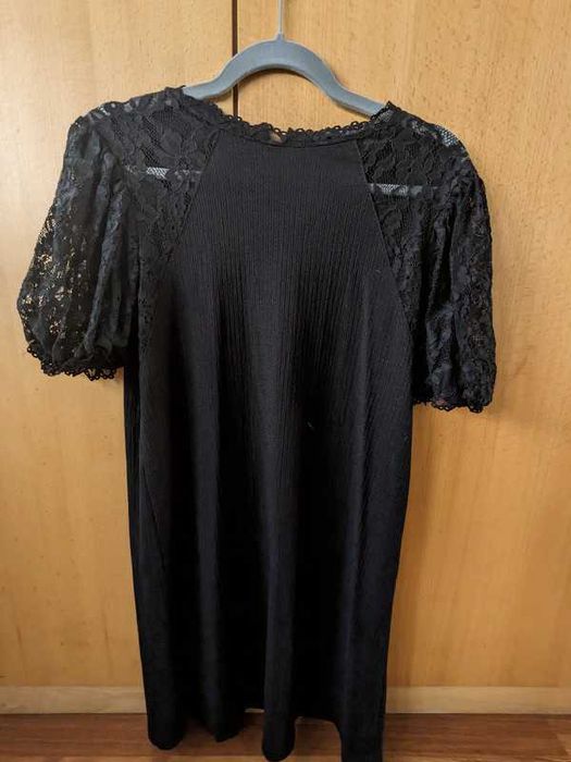 Vestido midi preto Zara