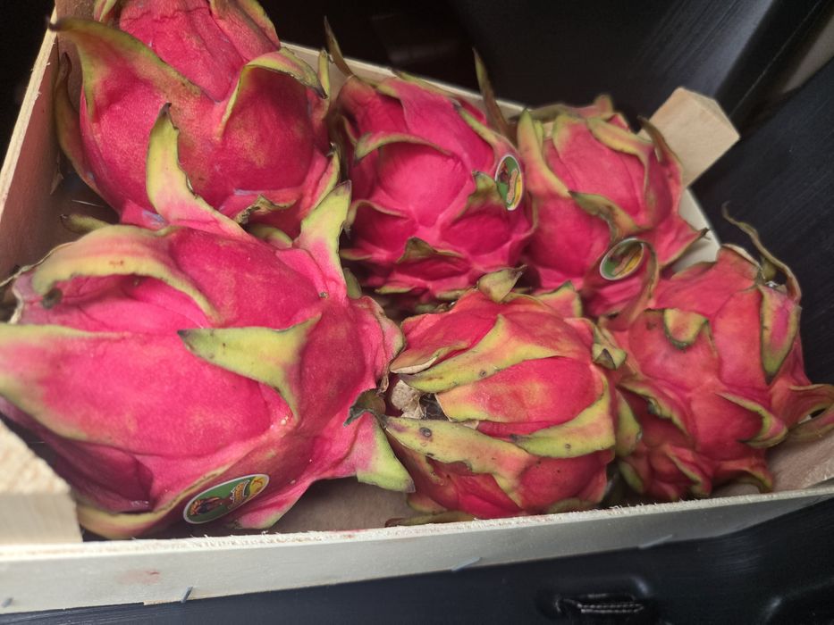 Caixas de pitayas deliciosas para entregas