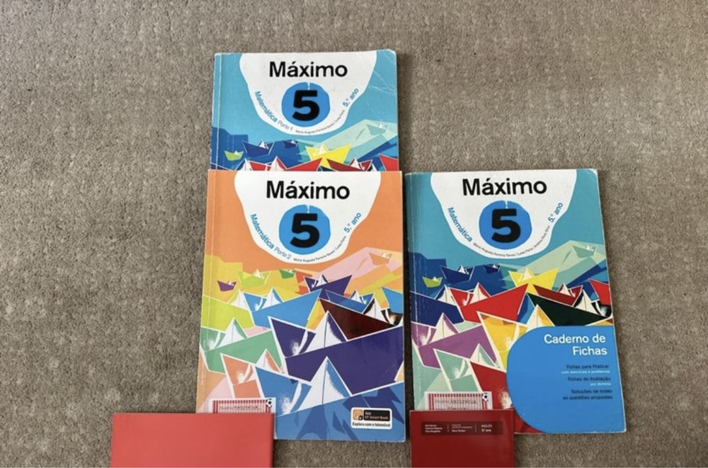 Manuais e cadernos de atividades 5.º ano