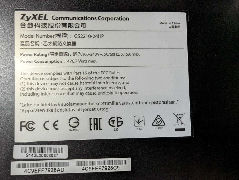 Zyxel GS2210-24HP