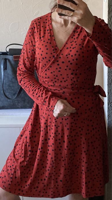 Sukienka w grochy papaya rozm. 38