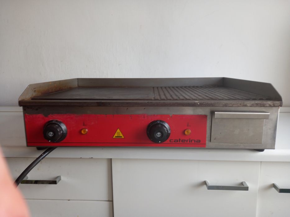 PŁYTA GRILLOWA gładka + ryflowana STALGAST płyta grzewcza elektryczna