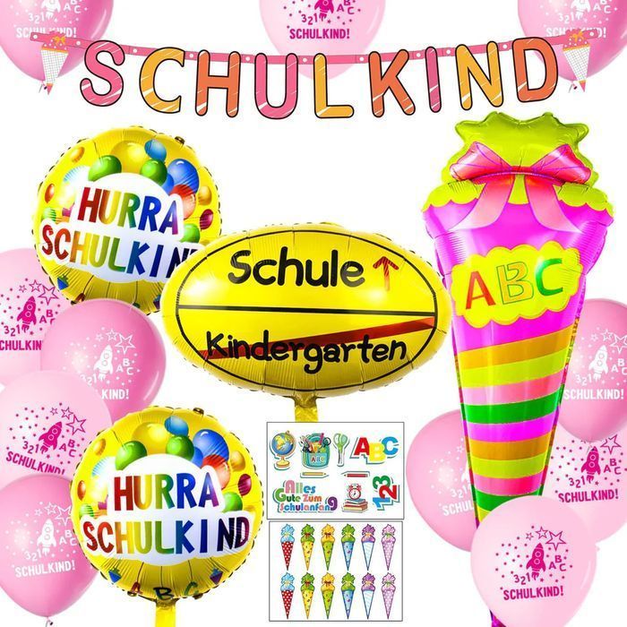 Zestaw Balonów dla Dziewczynek Różowe 24 sztuk Dekoracji