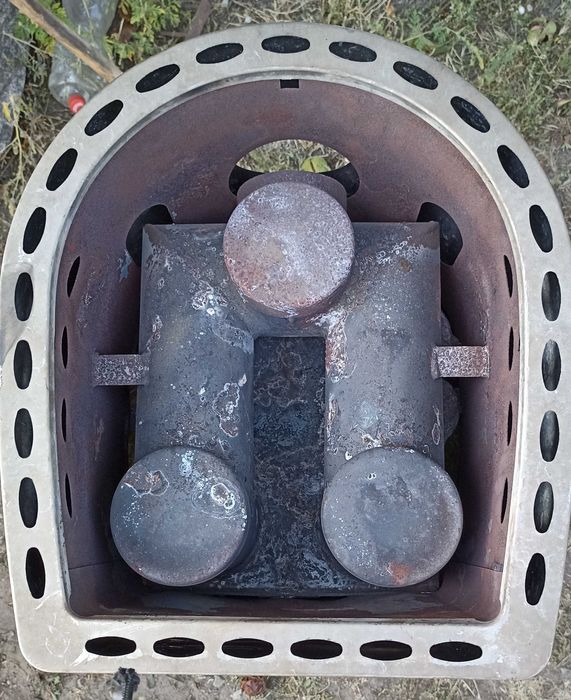 Піч з нержавіючої сталі ("кам'янка") для бані (парилки), з каменями