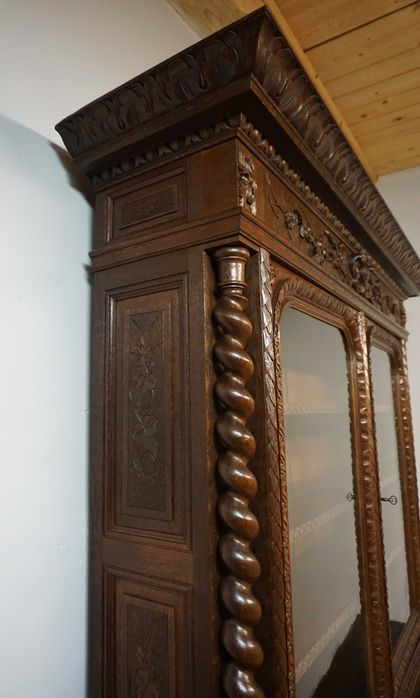 WIELKI STARY KREDENS biblioteczka Francja maszkarony szer172cm wysyłka