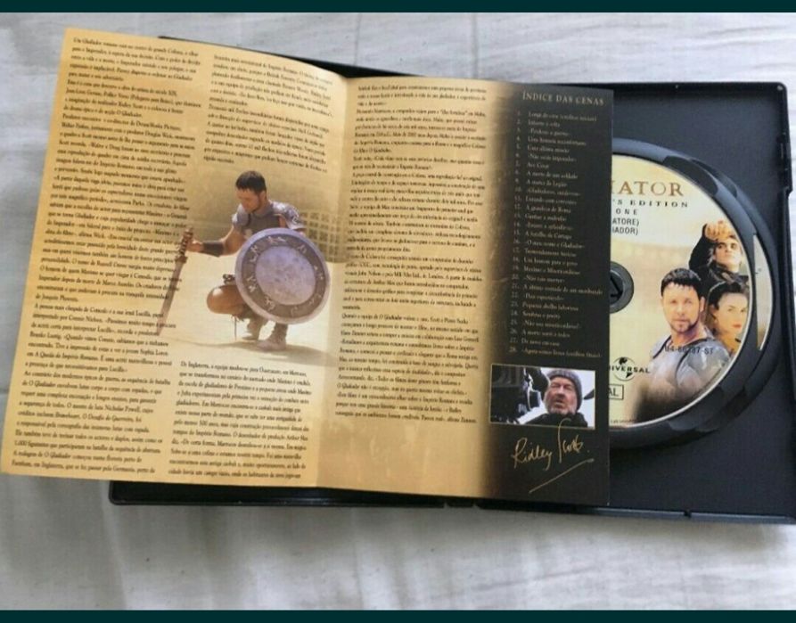 Gladiador Filme Edição Especial 2 Discos de 9 GB - Dolby Digital 5.1 - Ridley Scott (Portes CTT GRÁTIS)