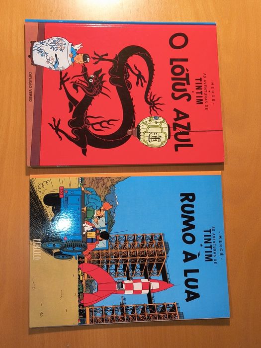 2 livros "As aventuras de Tintim" NOVOS