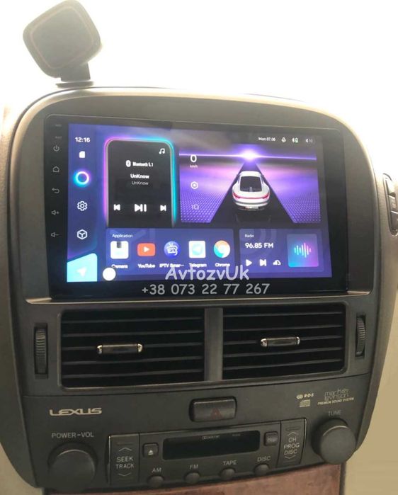 Магнитола LEXUS LS 430 Лексус ЛС GPS DVD USB 2 дин CarPlay Android 15
