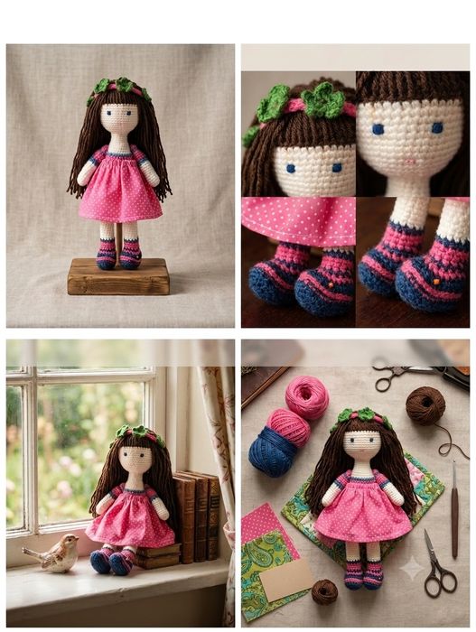 Lalka ręcznie robiona / Lalka kolekcjonerska handmade (24-26 cm)