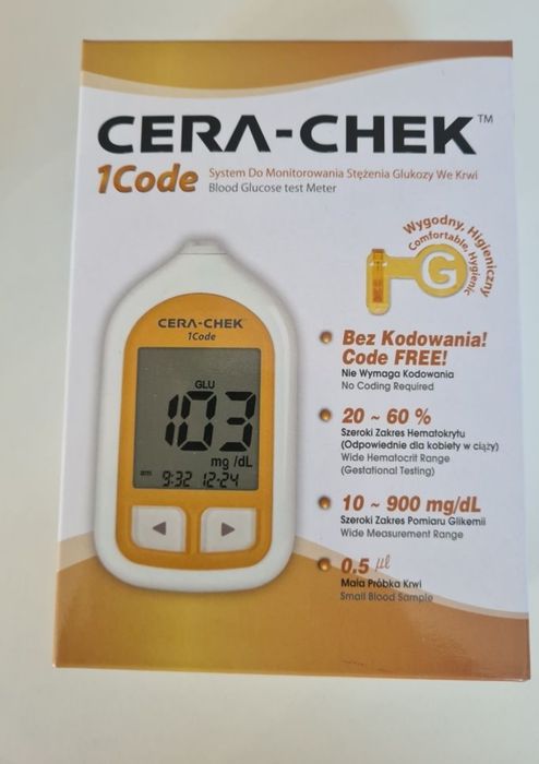 Nowy Elektroniczny Glukometr One Touch Select plus CERA-check Viva che