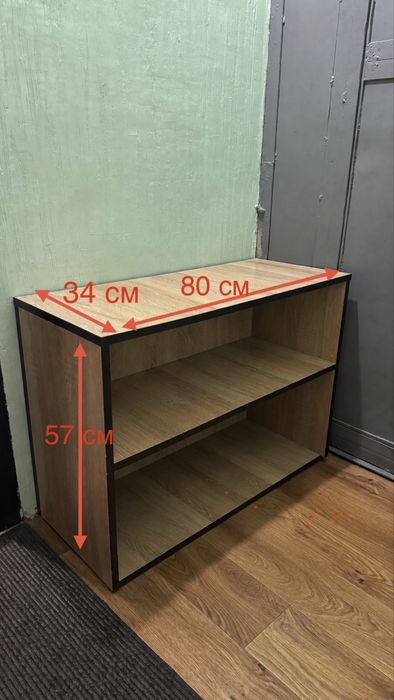 Тумба для взуття 80×34×57 см | Полиця для взуття | Обувниця | Дуб