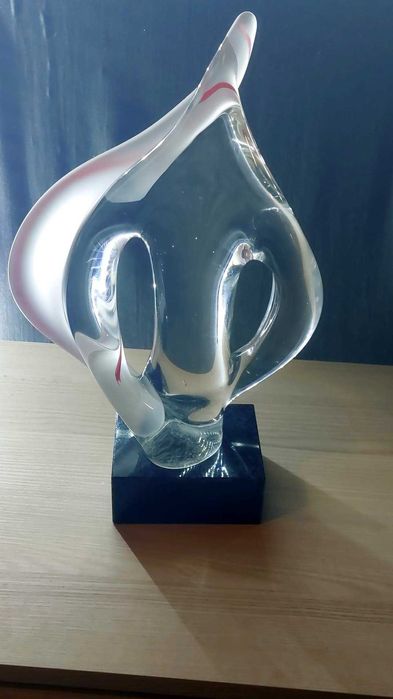 Szkło artystyczne szklana rzeźba forma Henryk Rysz Huta Sabina