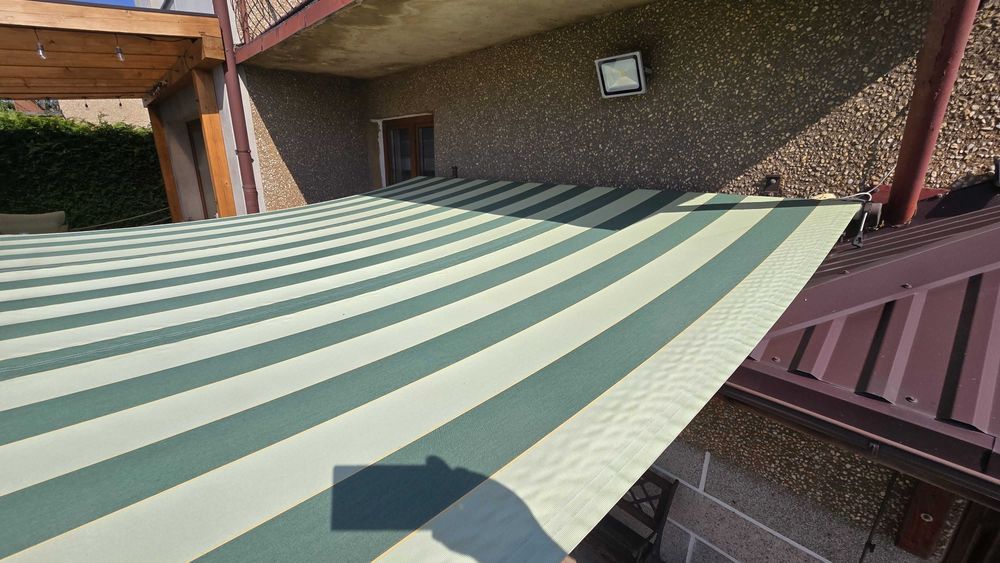 Markiza tarasowa elektryczna przyścienna balkonowa 3,3x3,2m +2 piloty