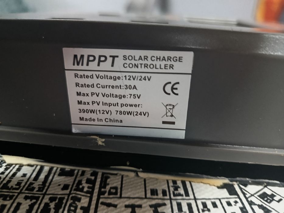 Controlador de carga MPPT 12/24v 30a 75v